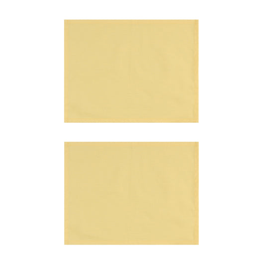 Banana Yellow Cotton Placemats, Set of 2