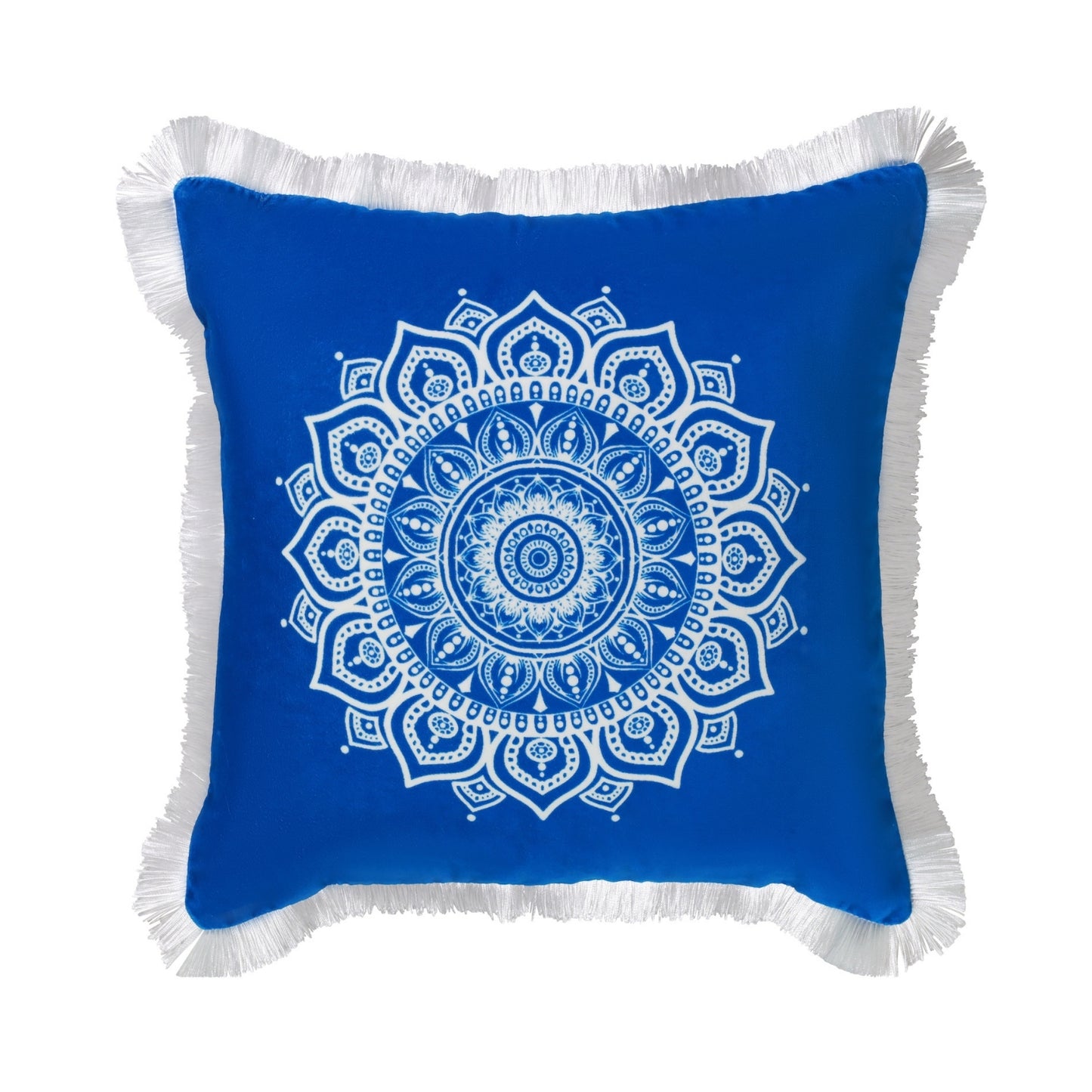 Blue Velvet Mandala Cushion