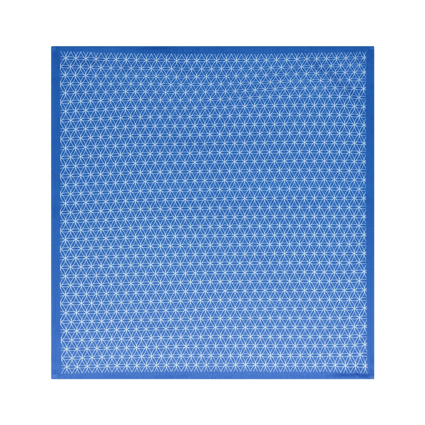 Blue Geometric Cotton Napkins, Set of 4