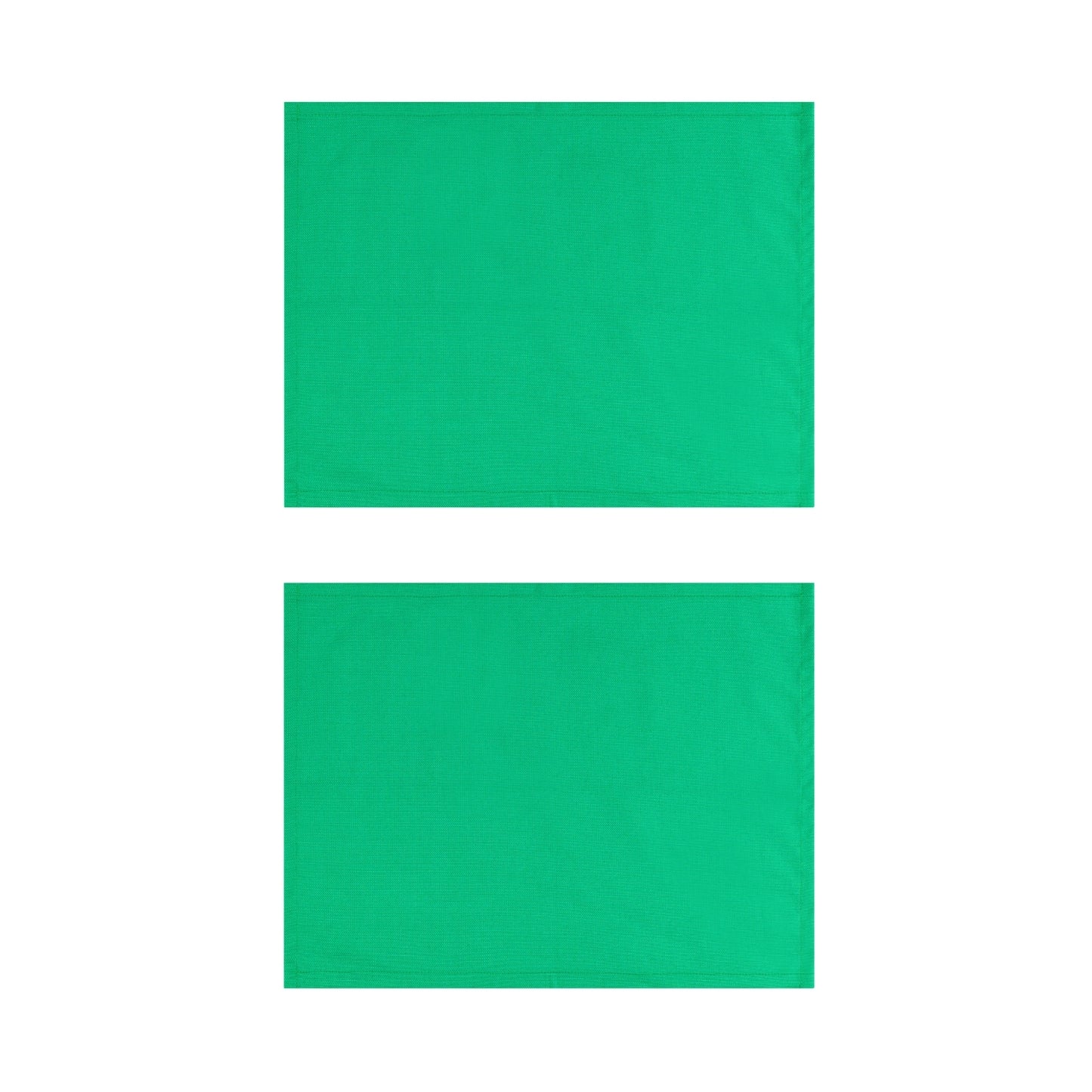 Emerald Green Cotton Placemats, Set of 2
