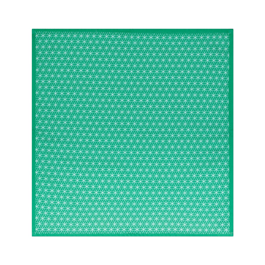 Green Geometric Cotton Napkins, Set of 4