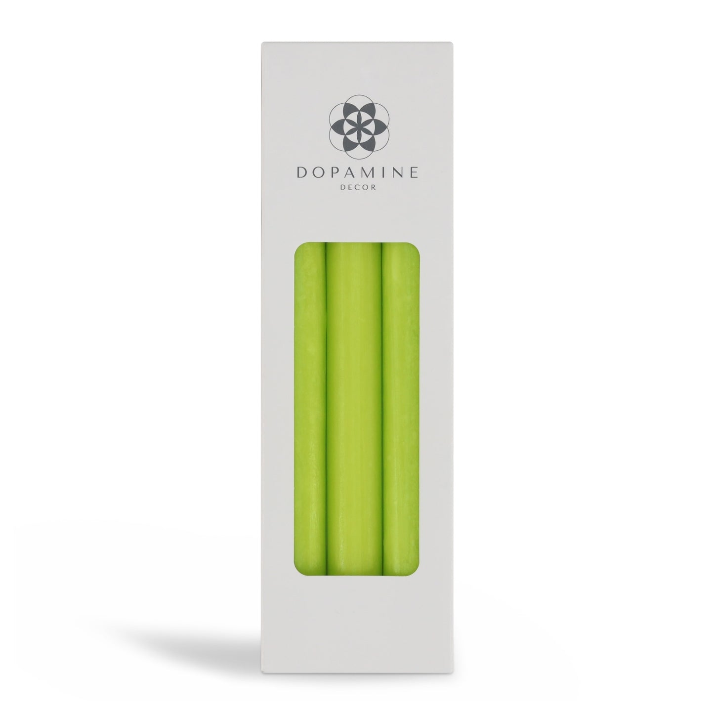 Lime Green Dinner Candle Trio