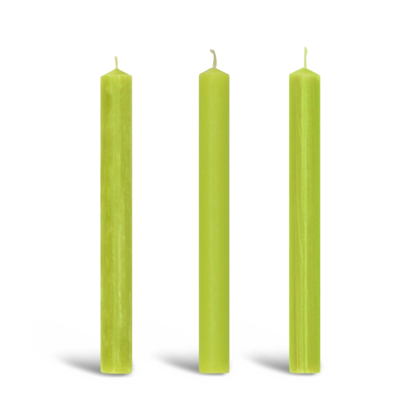 Lime Green Dinner Candle Trio