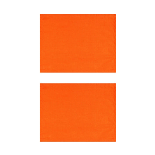 Paprika Orange Cotton Placemats, Set of 2