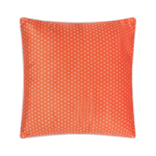 Orange Luxury Shimmer Geometric Cushion