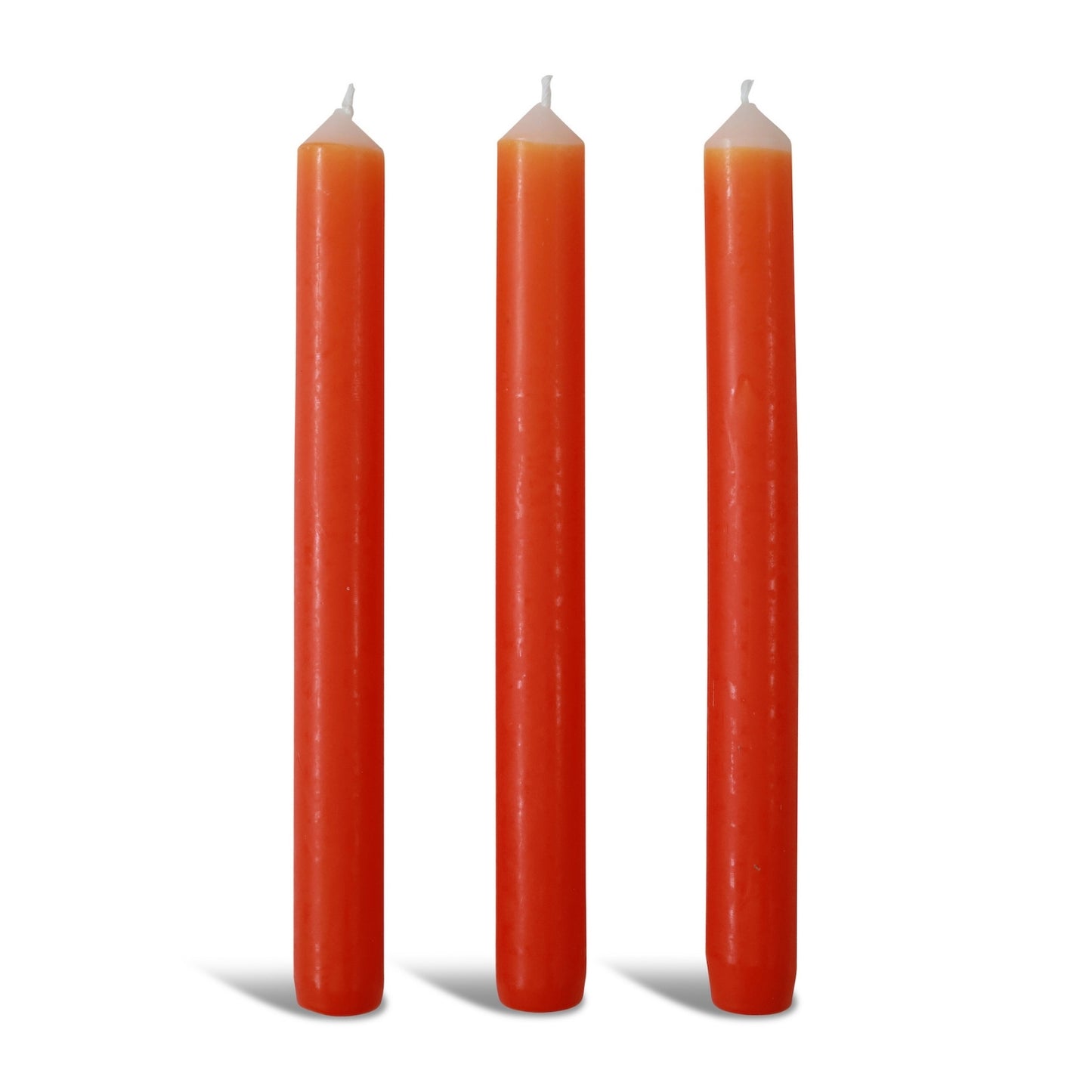 Orange Dinner Candle Trio