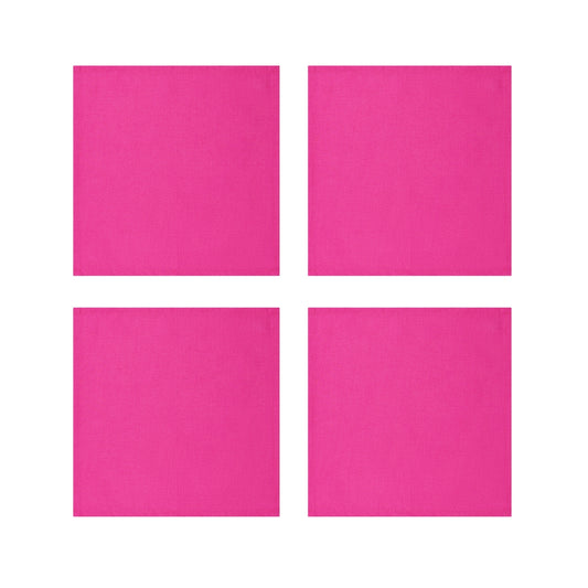 Magenta Pink Cotton Napkins, Set of 4