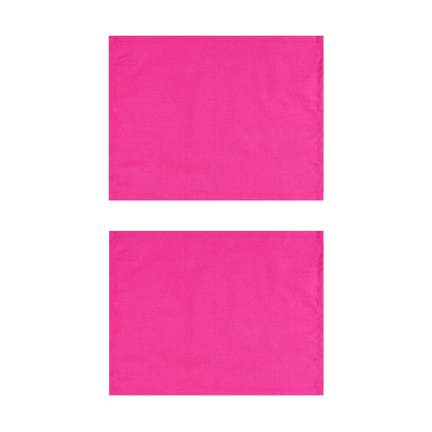 Magenta Pink Cotton Placemats, Set of 2