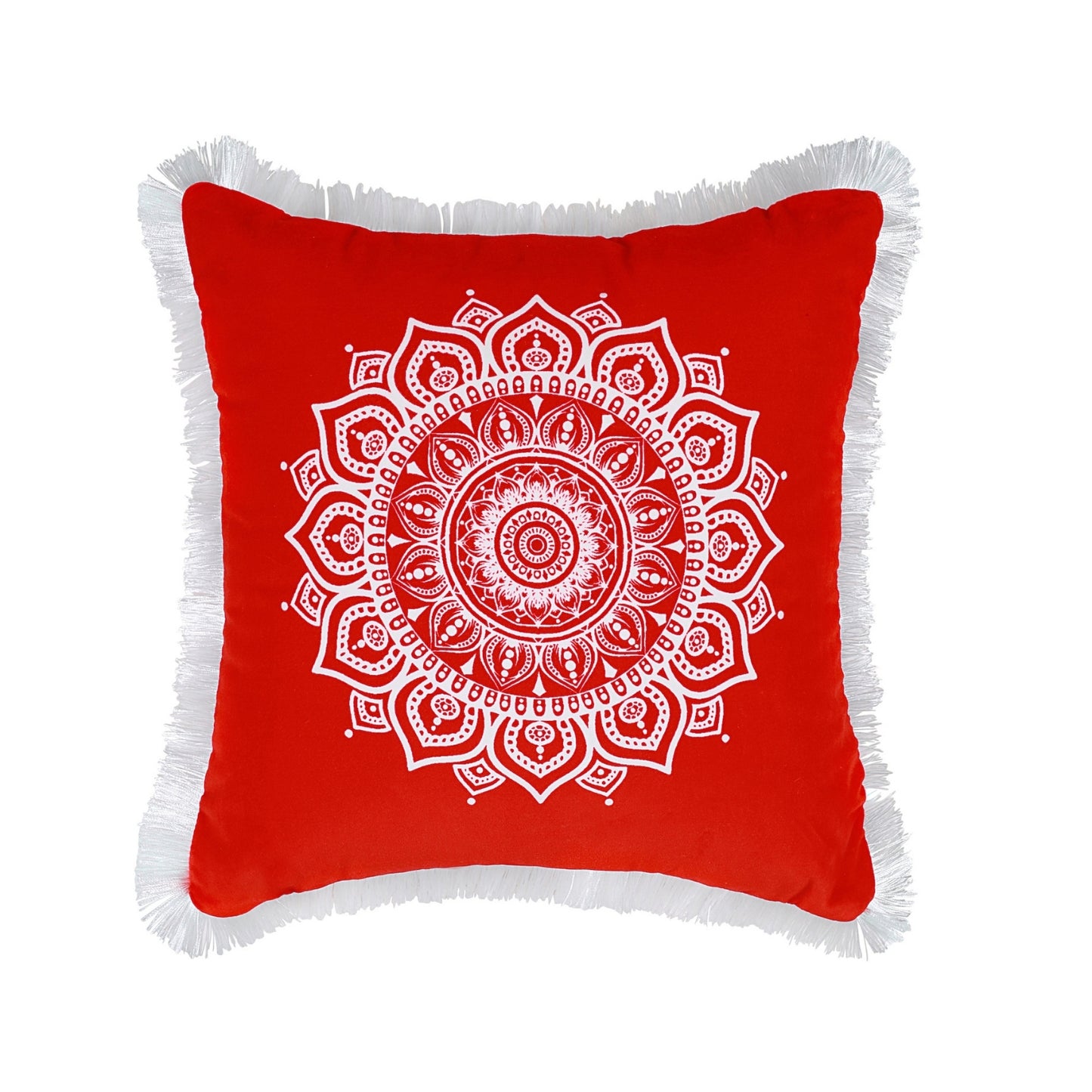 Red Velvet Mandala Cushion