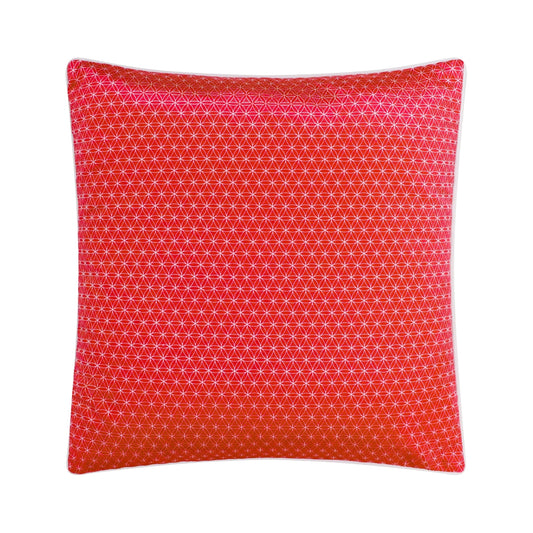 Red Luxury Shimmer Geometric Cushion