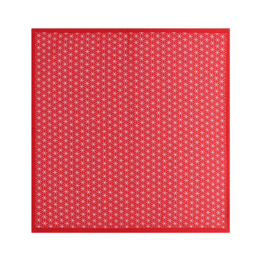 Red Geometric Cotton Tablecloth