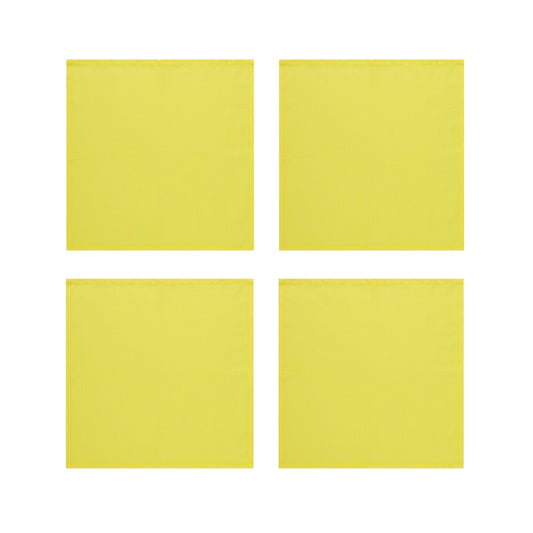 Neon Yellow Cotton Napkins, Set of 4