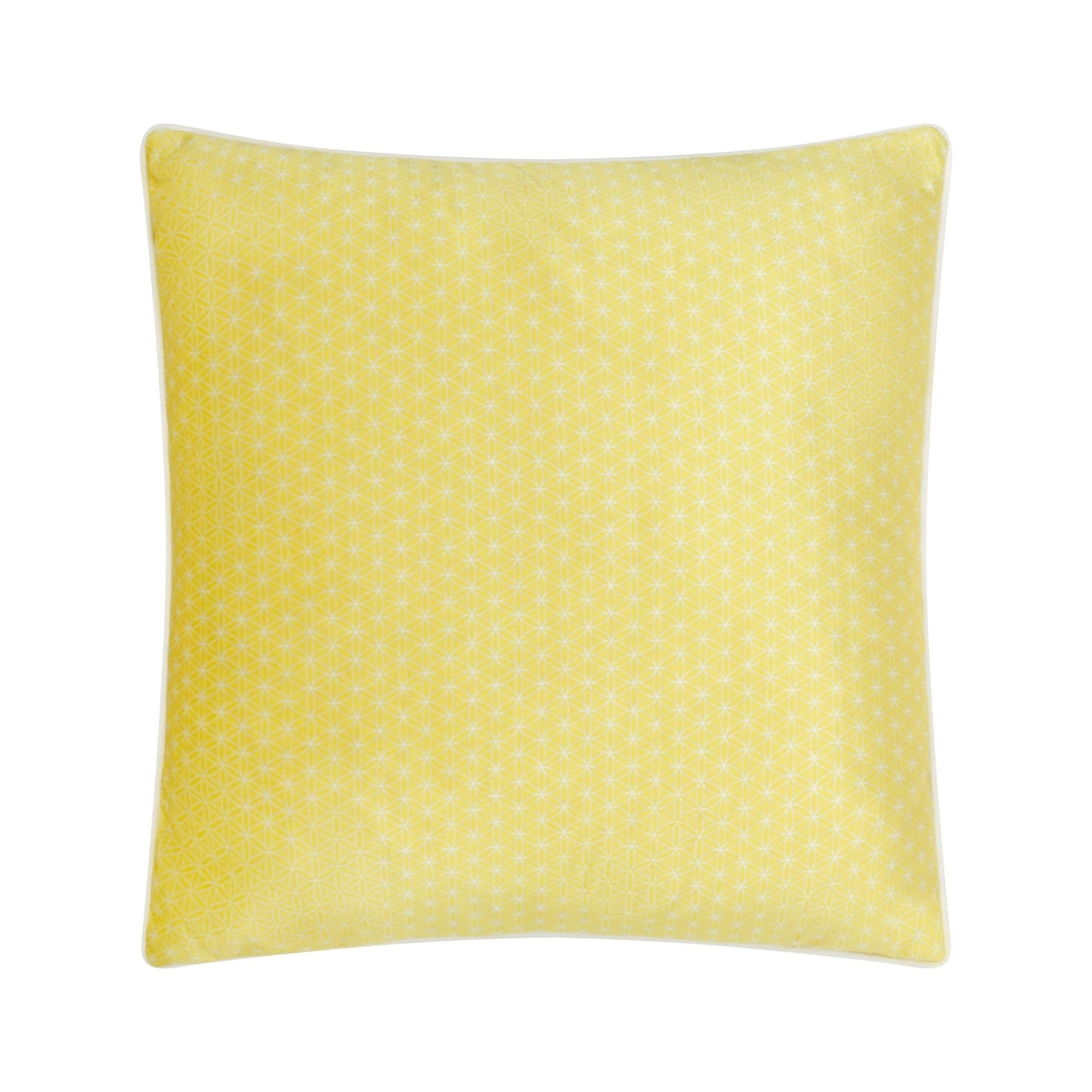 Yellow Luxury Shimmer Geometric Cushion