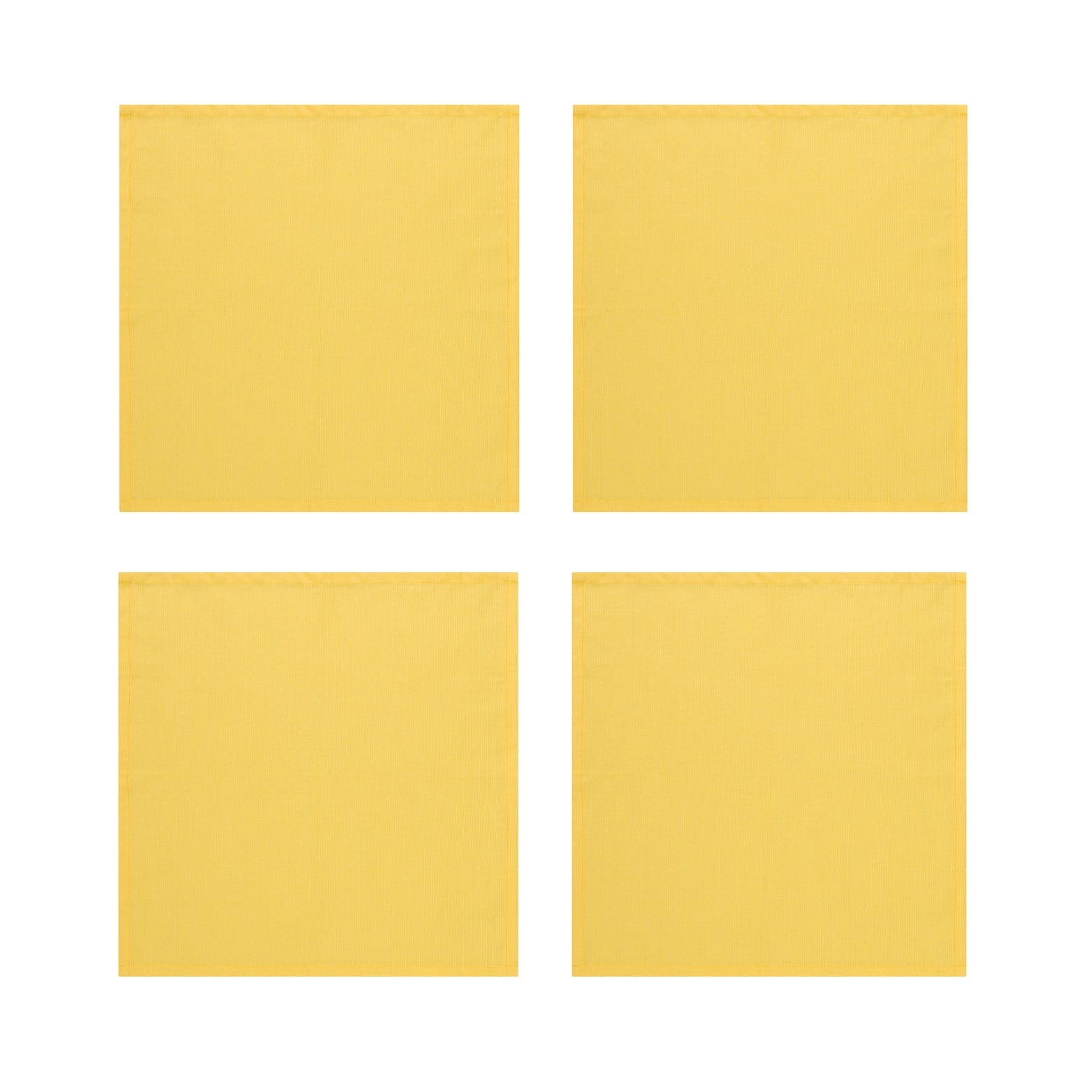 Banana Yellow Cotton Napkins, Set of 4