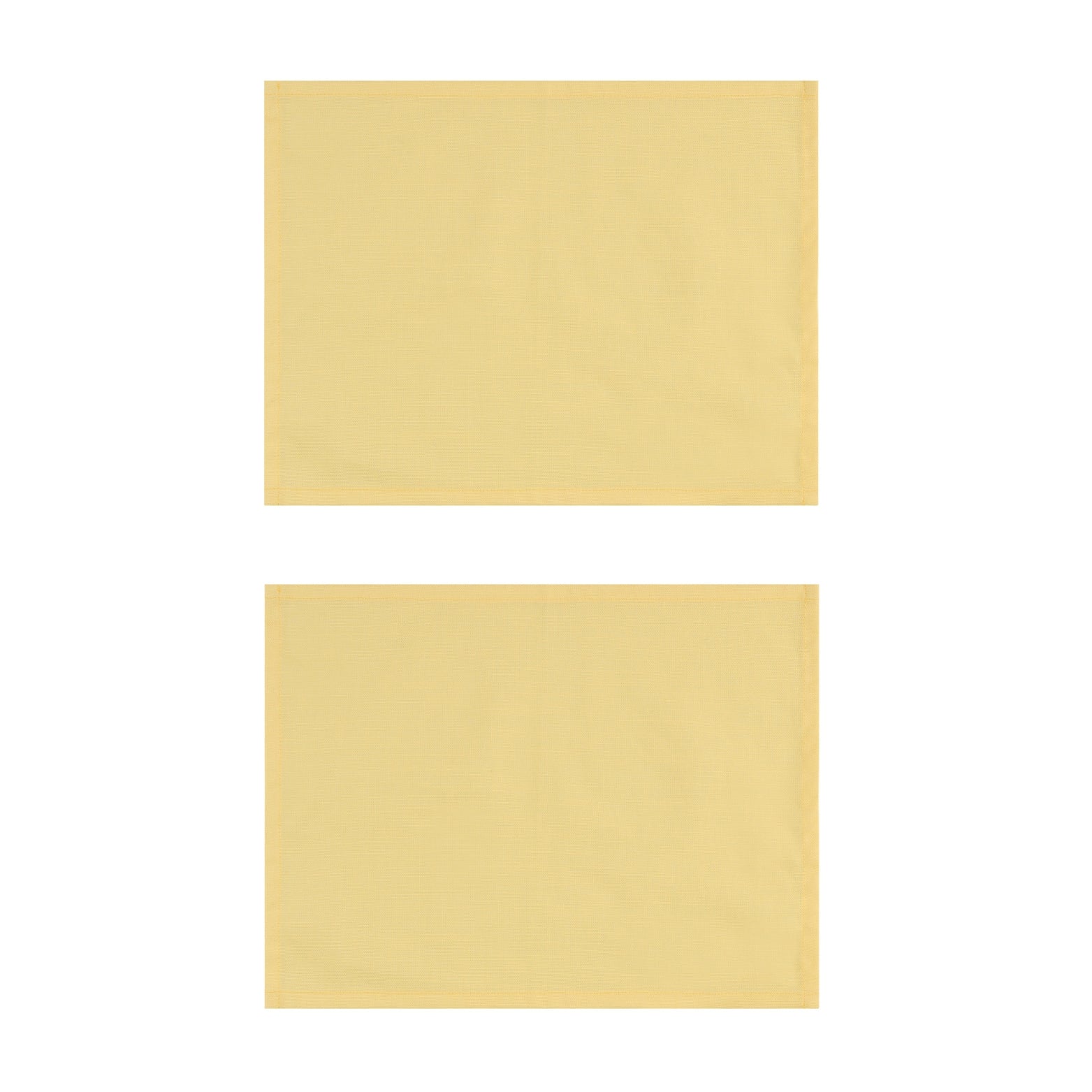 Banana Yellow Cotton Placemats, Set of 2