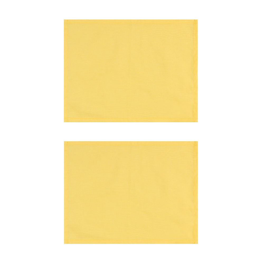 Banana Yellow Cotton Placemats, Set of 2