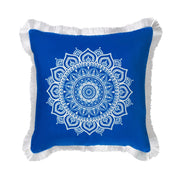 Blue Velvet Mandala Cushion