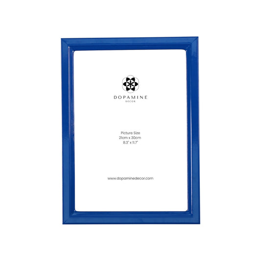 Blue Lacquer Picture Frame
