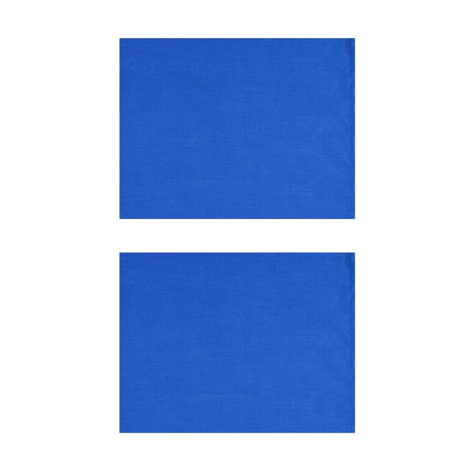 Cobalt Blue Cotton Placemats, Set of 2