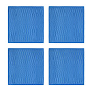 Blue Geometric Cotton Napkins, Set of 4