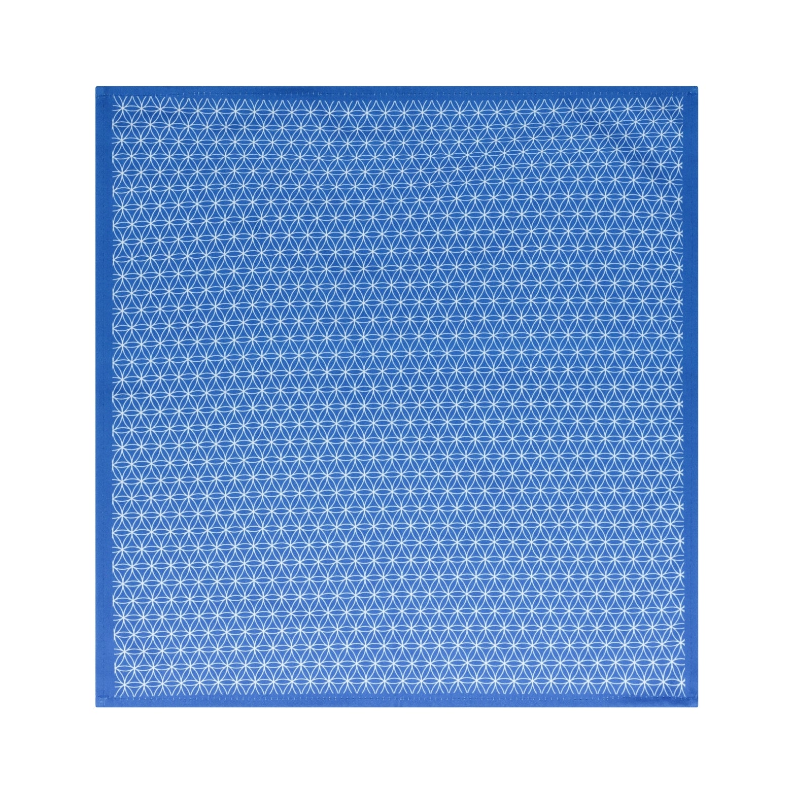 Blue Geometric Cotton Napkins, Set of 4