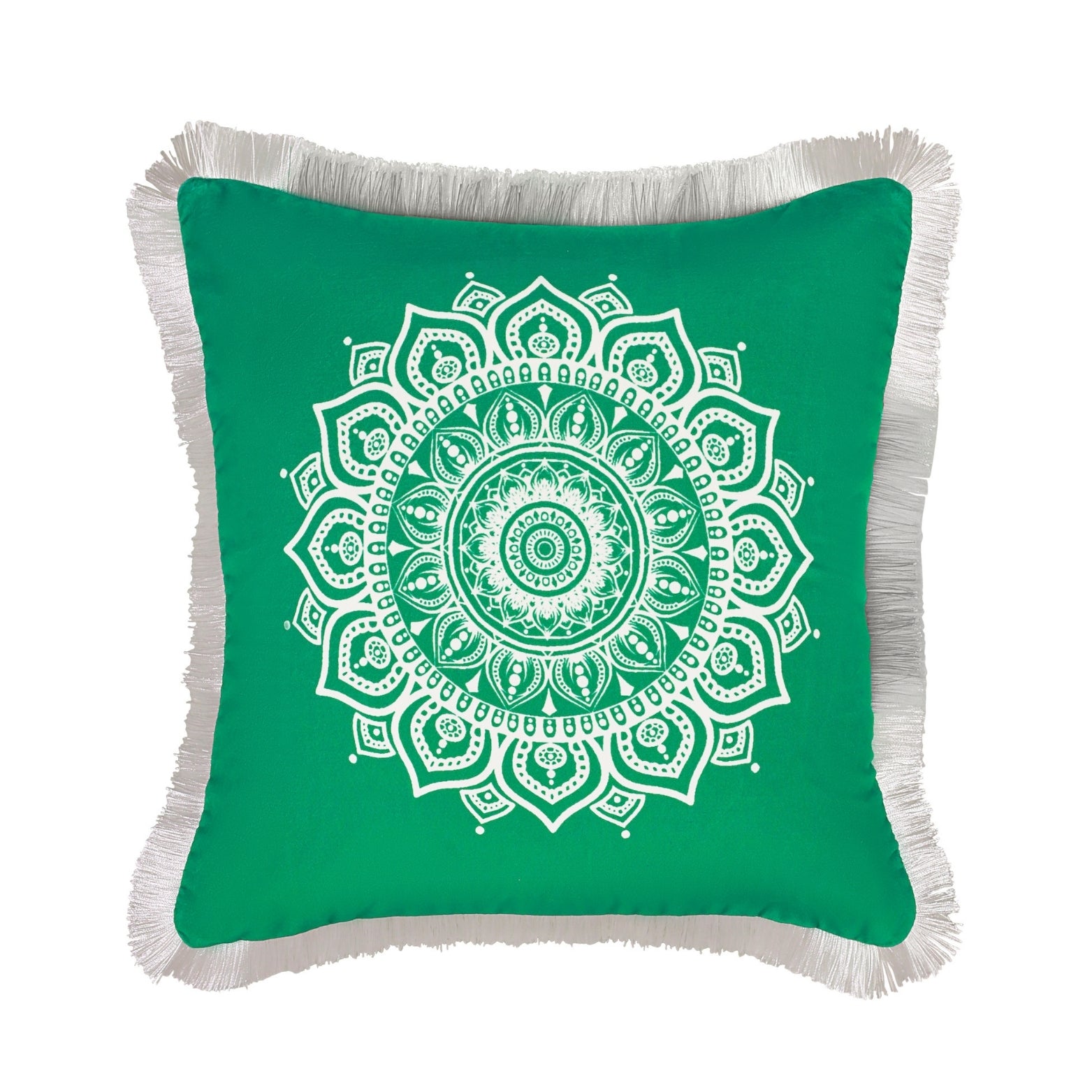 Green Velvet Mandala Cushion
