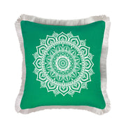 Green Velvet Mandala Cushion