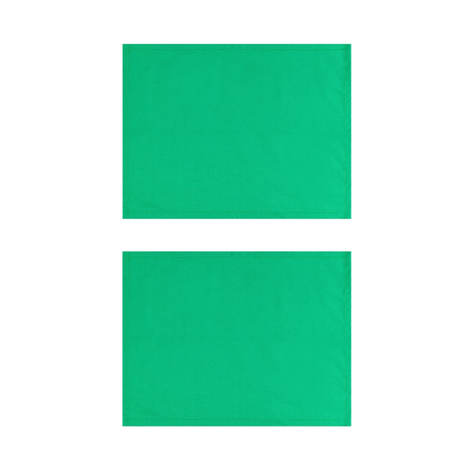 Emerald Green Cotton Placemats, Set of 2