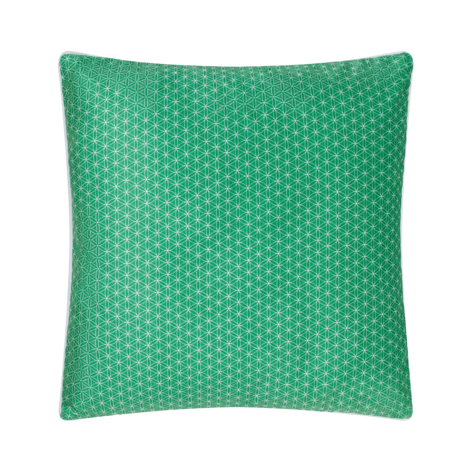 Green Luxury Shimmer Geometric Cushion