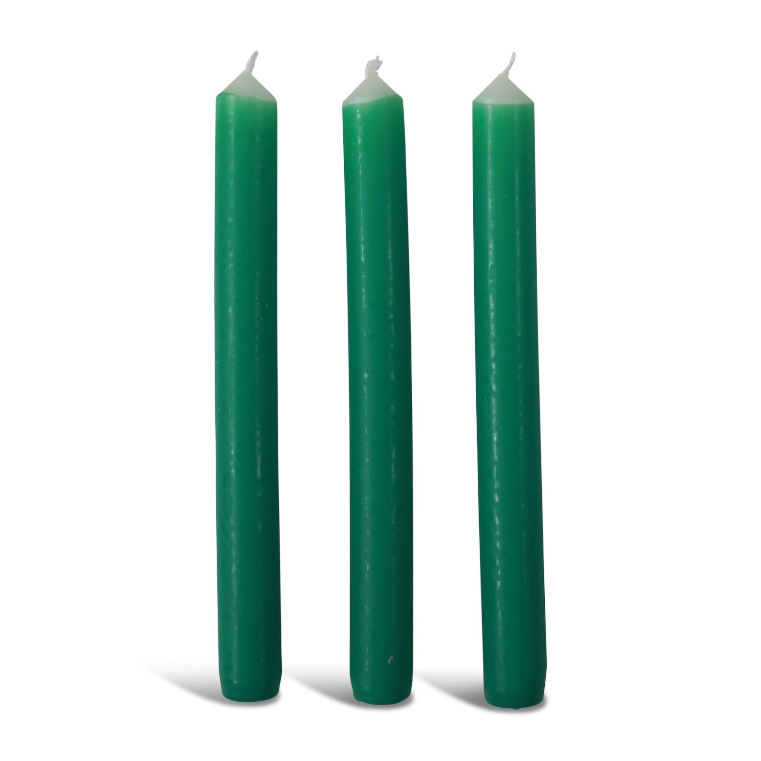 Green Dinner Candle Trio