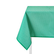 Green Geometric Cotton Tablecloth