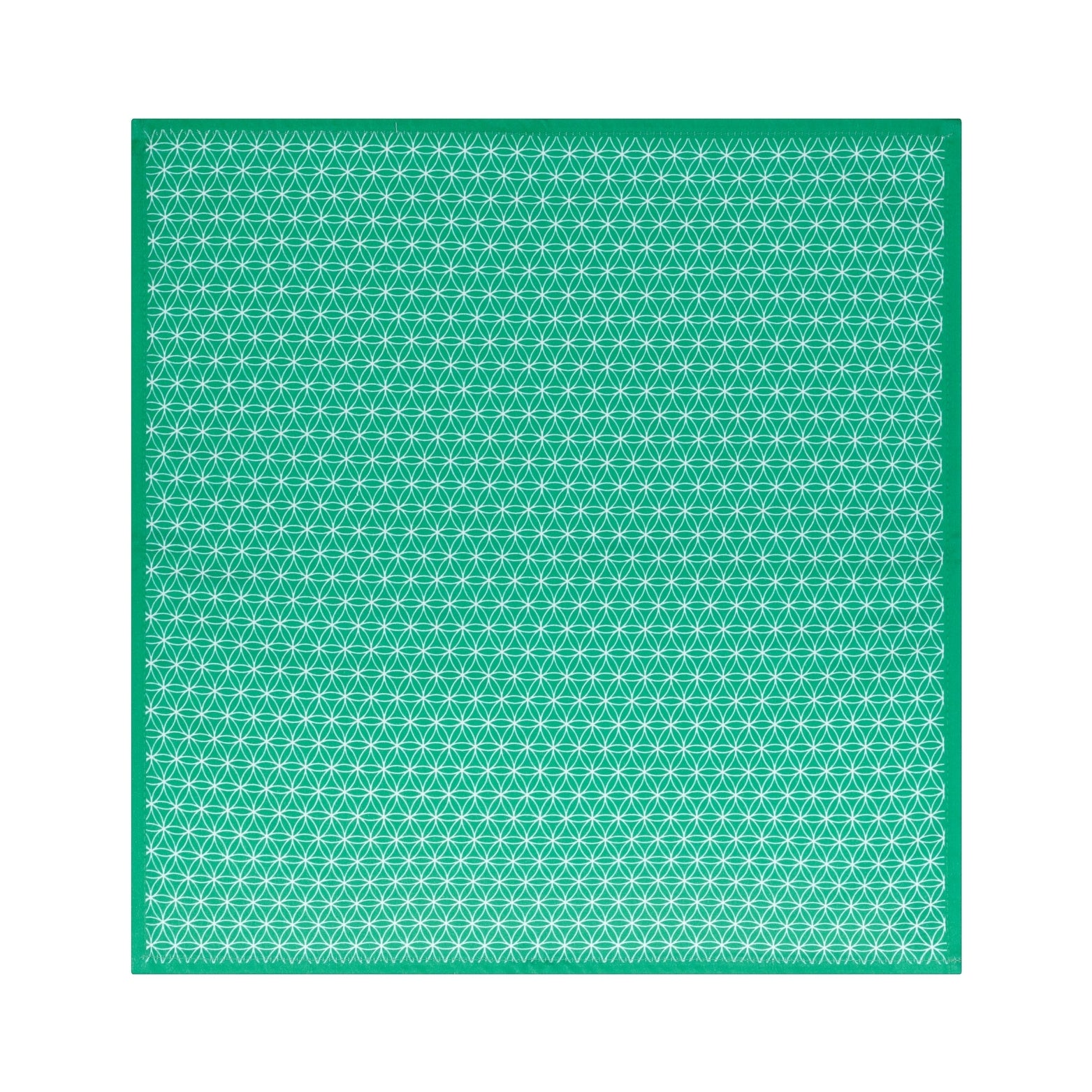 Green Geometric Cotton Tablecloth