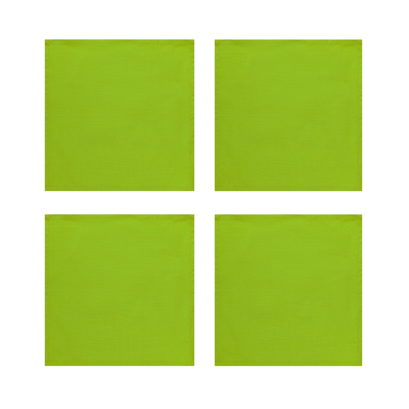 Lime Green Cotton Napkins, Set of 4