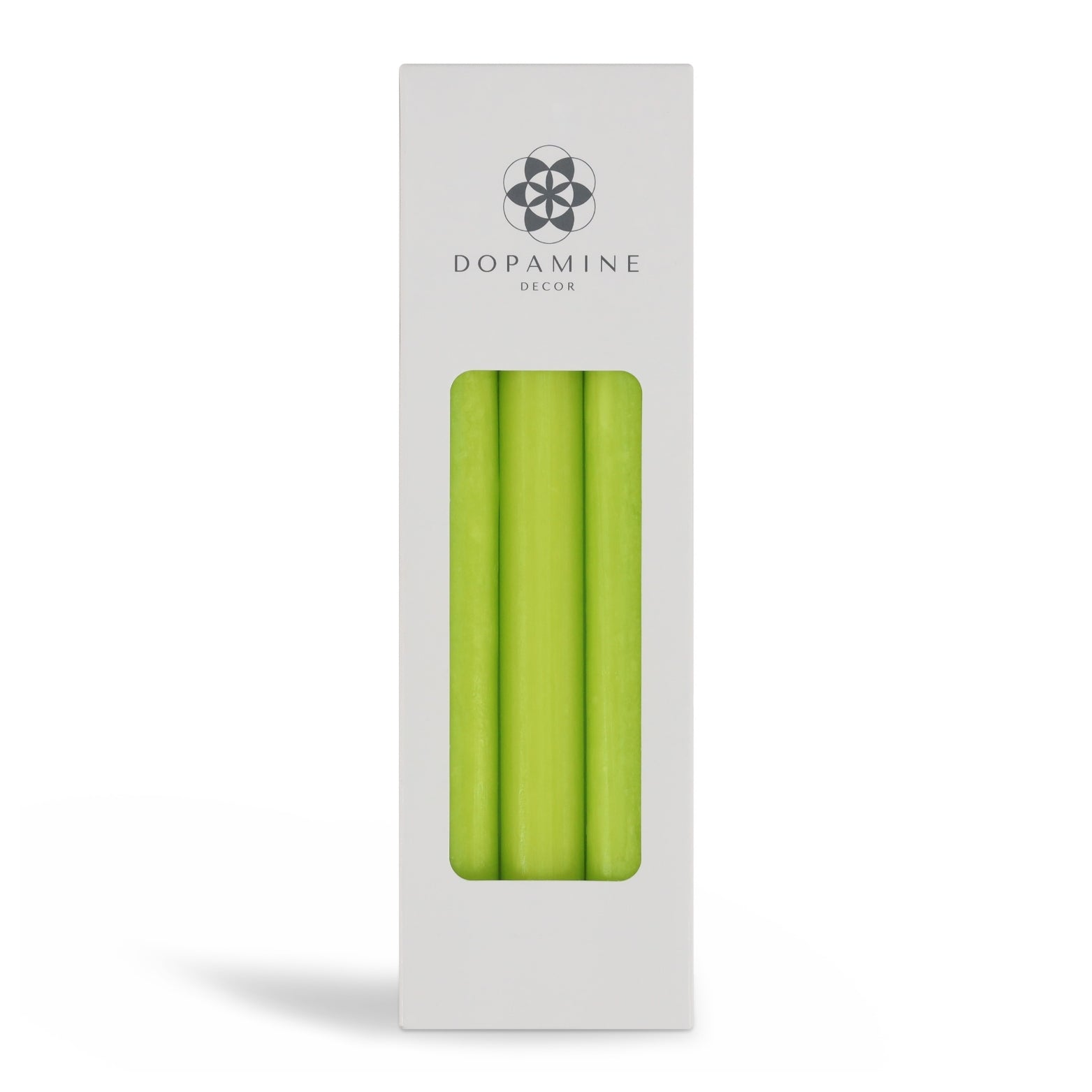 Lime Green Dinner Candle Trio