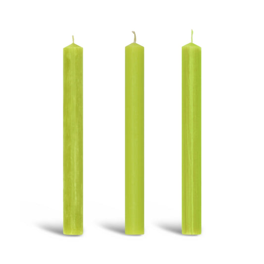 Lime Green Dinner Candle Trio