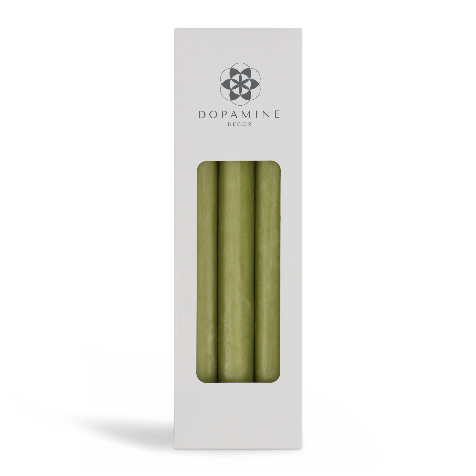 Olive Green Dinner Candle Trio