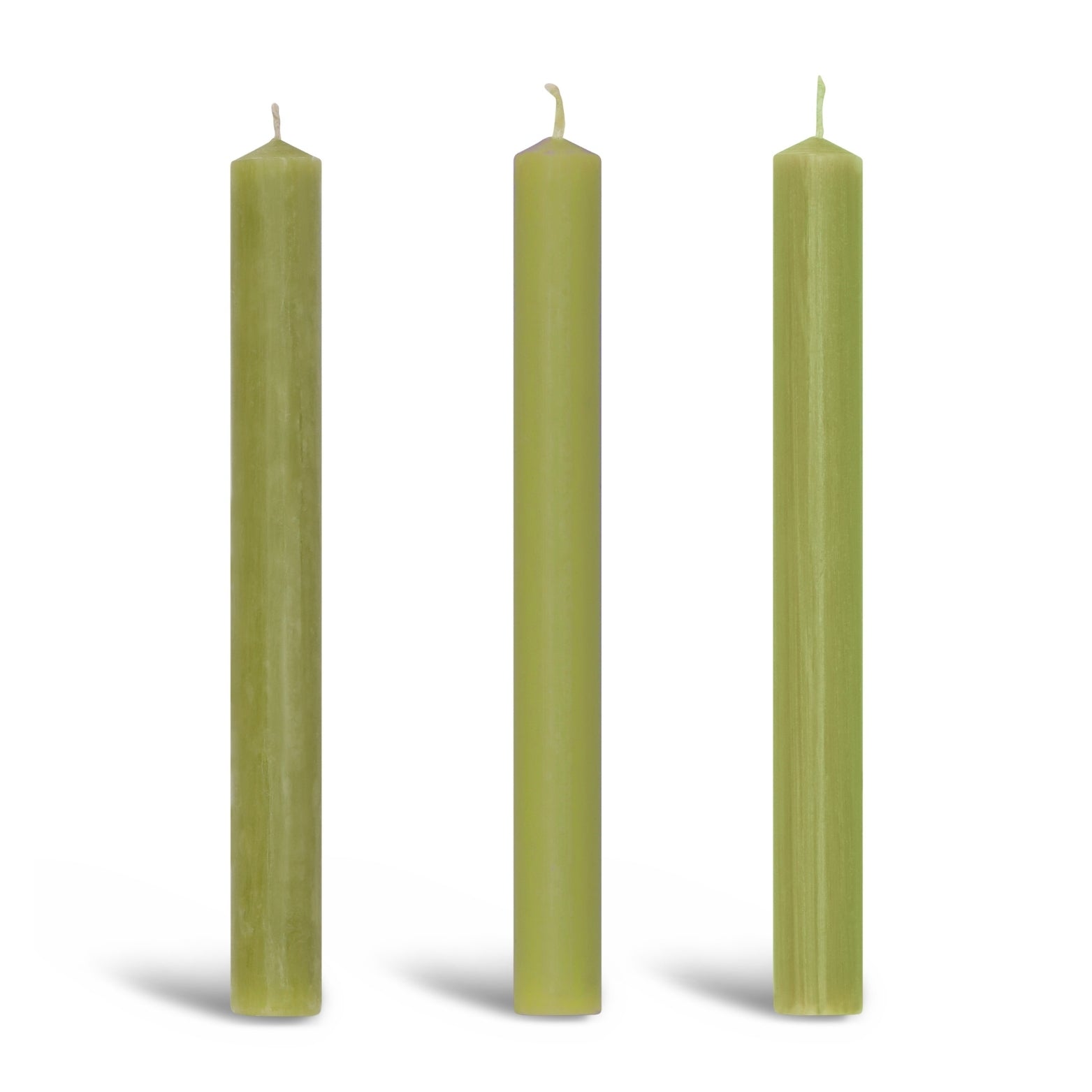 Olive Green Dinner Candle Trio