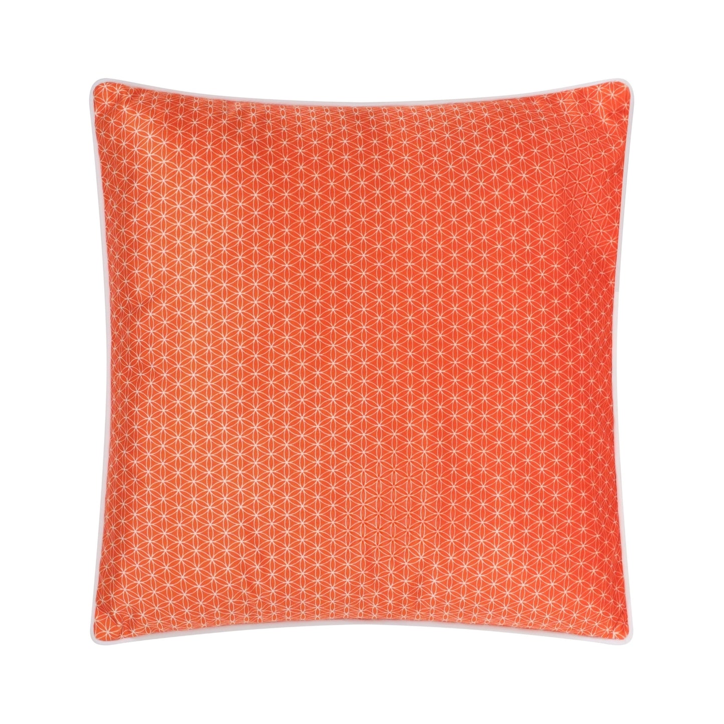 Orange Luxury Shimmer Geometric Cushion