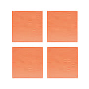 Orange Geometric Cotton Napkins, Set of 4