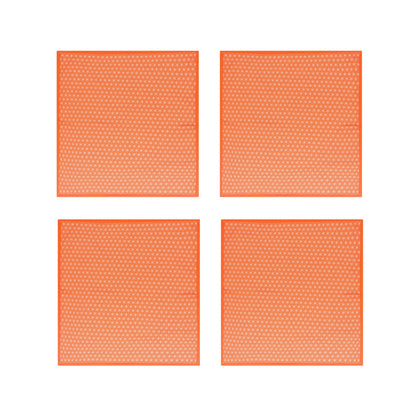 Orange Geometric Cotton Napkins, Set of 4