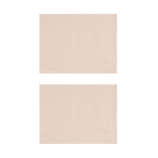 Peach Cotton Placemats, Set of 2