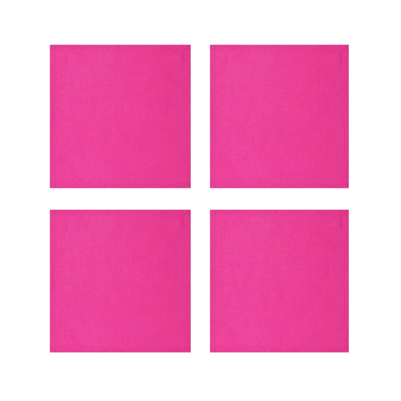 Magenta Pink Cotton Napkins, Set of 4