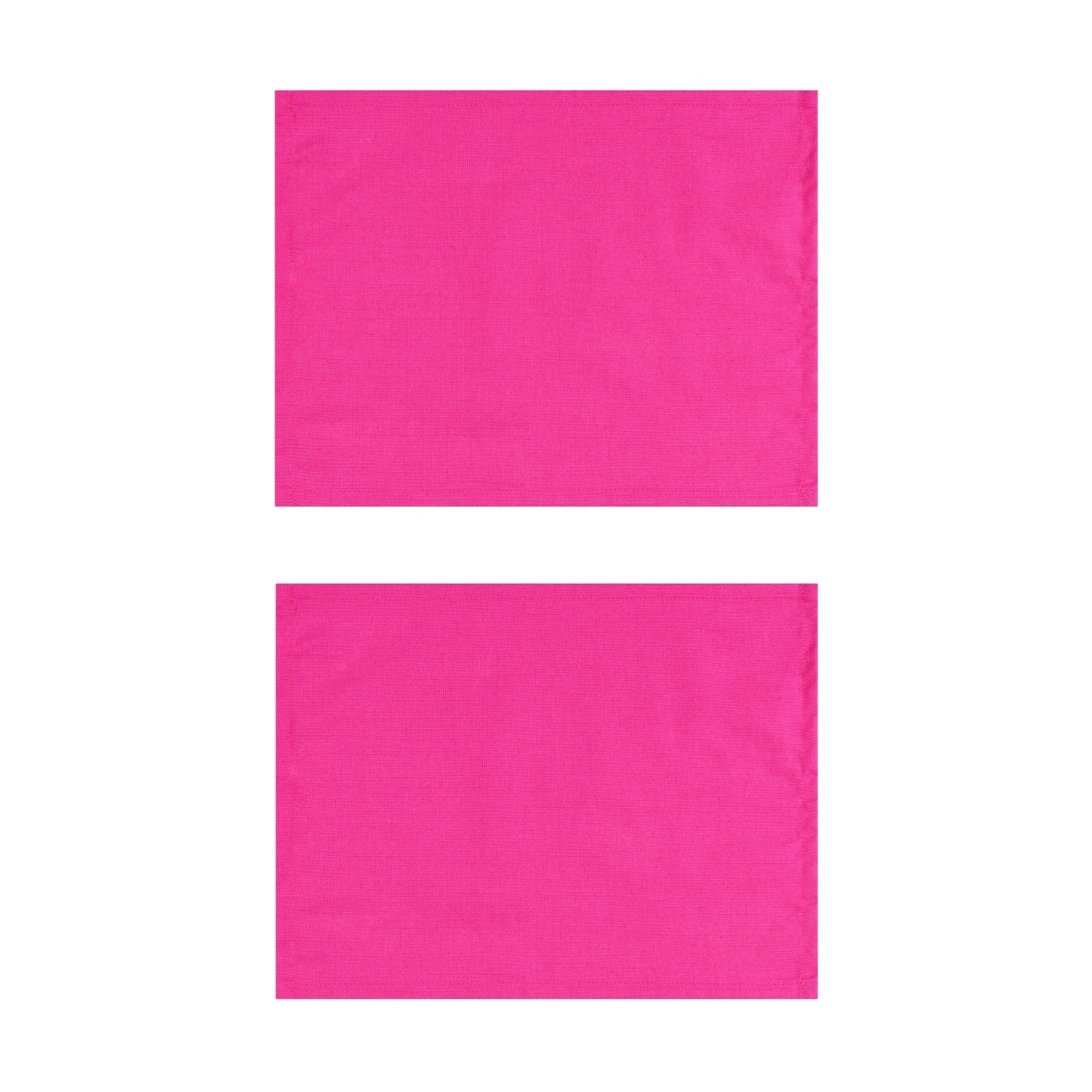 Magenta Pink Cotton Placemats, Set of 2