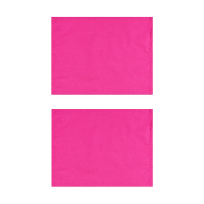 Magenta Pink Cotton Placemats, Set of 2