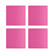 Pink Geometric Cotton Napkins, Set of 4