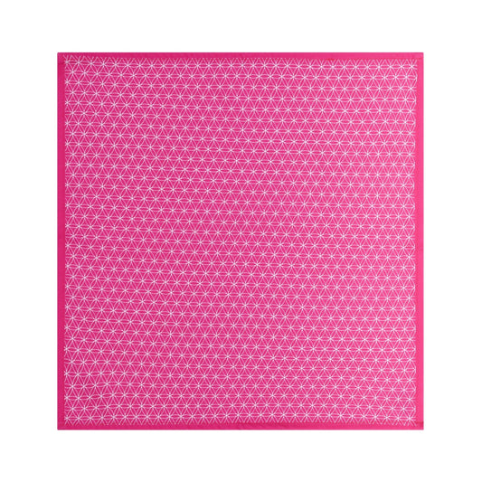 Pink Geometric Cotton Napkins, Set of 4