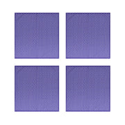 Purple Geometric Cotton Napkins, Set of 4
