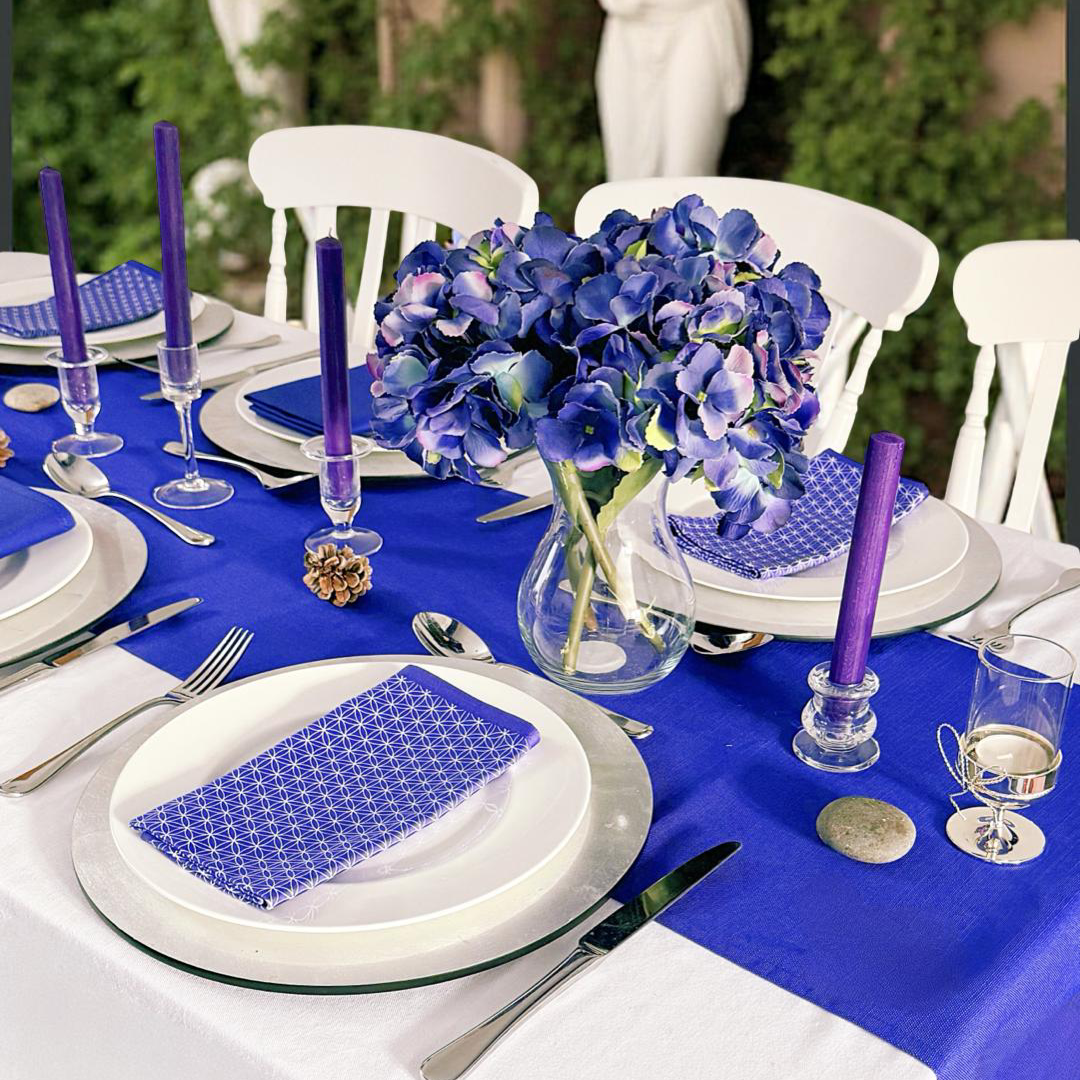 Royal Purple Cotton Table Runner