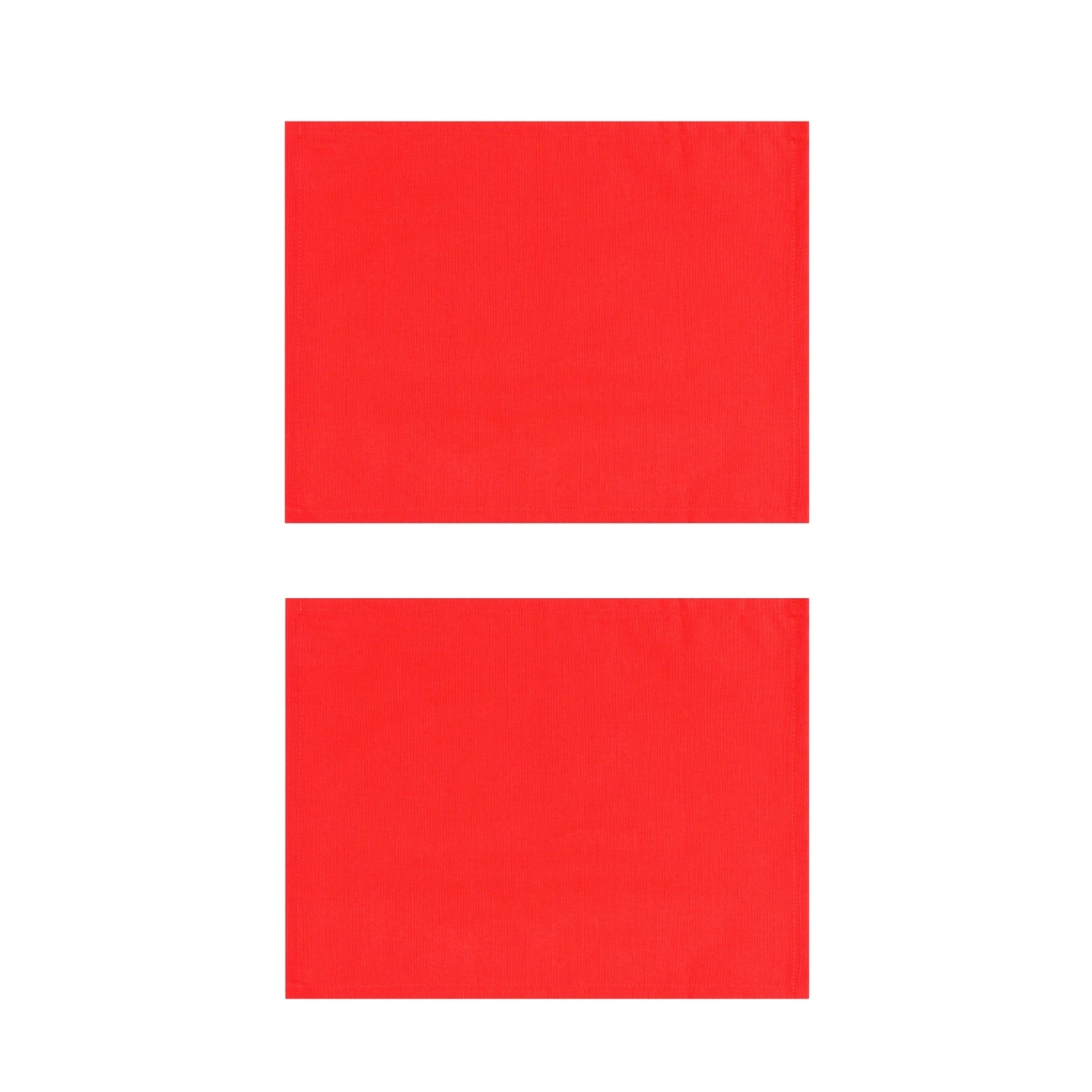 Ruby Red Cotton Placemats, Set of 2