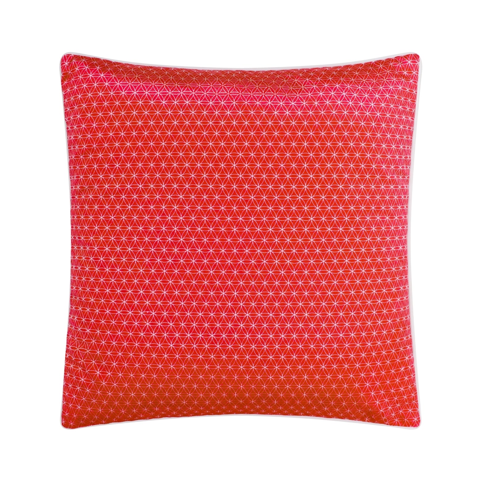 Red Luxury Shimmer Geometric Cushion